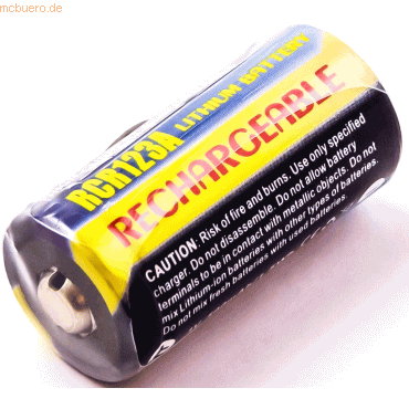 4059612432514 - Akku für Universal RCR123A Li-Ion 3 Volt 500 mAh schwarz