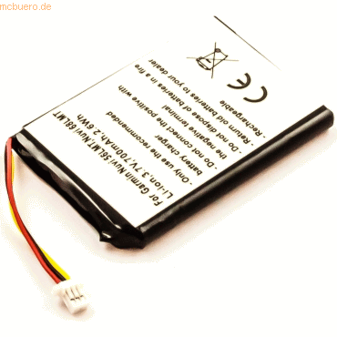 4059612433177 - Akku für Garmin DriveSmart 51 LMT-S Li-Ion 37 Volt 700 mAh Schwa