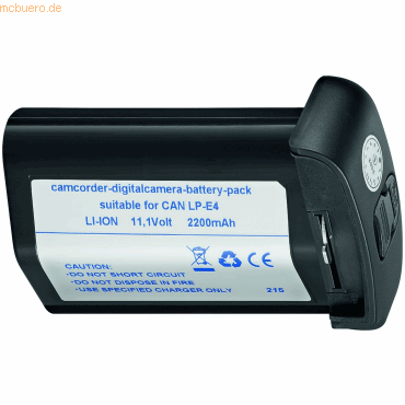 4021499123601 - Akku für Canon EOS-1D X Li-Ion 111 Volt 2000 mAh schwarz