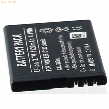 4021499124073 - Akku für Nokia 515 Li-Ion 37 Volt 1120 mAh schwarz