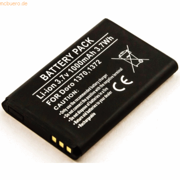 4059612471001 - Akku für Doro DBO-1000A Li-Ion 37 Volt 1000 mAh schwarz