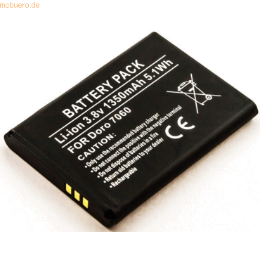 4059612471070 - Akku für Doro DBS-1350A Li-Ion 38 Volt 1350 mAh schwarz