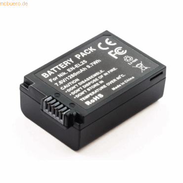 4059612511509 - Akku für Nikon EN-EL25 Li-Ion 76 Volt 1280 mAh Schwarz