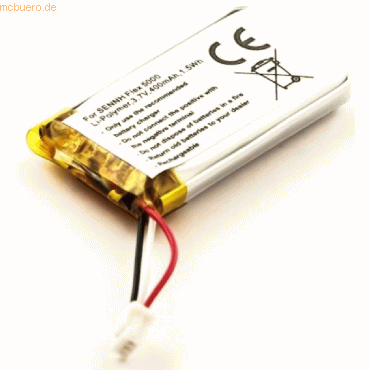 4059612515873 - Akku für Sennheiser FLEX 5000 Li-Pol 37 Volt 280 mAh Schwarz 4059612515873 - Akku für Sennheiser FLEX 5000 Li-Pol 37 Volt 280 mAh Schwarz