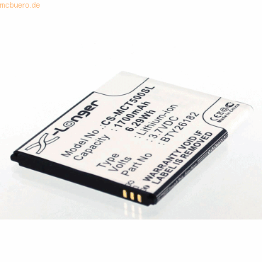 4021499132764 - Akku für Mobistel Cynus T5 Li-Ion 37 Volt 1700 mAh schwarz