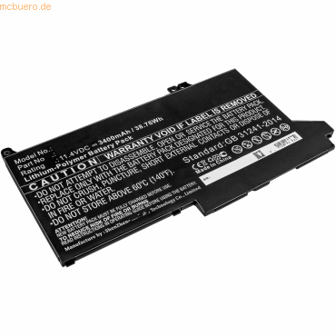 4059612643873 - Akku für Dell Latitude 12 7280 Li-Pol 114 Volt 3400 mAh Schwarz