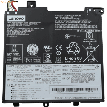 4059612641381 - Akku für 5B10P54001 Li-Pol 75 Volt 4000 mAh Schwarz
