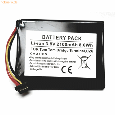 4059612644672 - Akku für Tomtom Bridge Li-Ion 38 Volt 2100 mAh schwarz