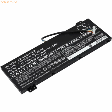 4059612654411 - Akku für Acer Nitro 5 AN515-43-ROJA Li-Pol 154 Volt 3700 mAh sch