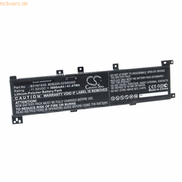 4059612661181 - Akku für Asus X705 Li-Pol 1152 Volt 3600 mAh schwarz