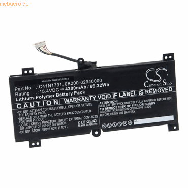 4059612662881 - Akku für Asus ROG Strix Scar II G715GV- Li-Pol 154 Volt 4300 mAh 4059612662881 - Akku für Asus ROG Strix Scar II G715GV- Li-Pol 154 Volt 4300 mAh