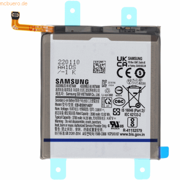 4059612670244 - Akku für EB-BS901ABY Li-Ion 388 Volt 3590 mAh silberf 4059612670244 - Akku für EB-BS901ABY Li-Ion 388 Volt 3590 mAh silberf