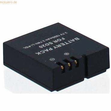 k.A. Akku für Rollei DS-SD20 Li-Ion 3,7 Volt 900 mAh schwarz