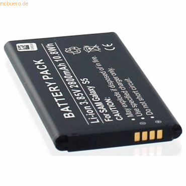 k.A. Akku für Samsung EB-BG900 Li-Ion 3,85 Volt 2800 mAh schwarz