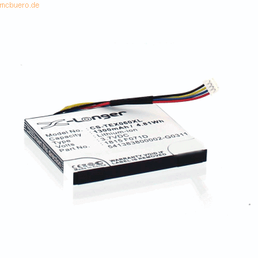 4021499166547 - Akku für Texas instruments TI-Nspire CX Li-Ion 37 Volt 1300 mAh