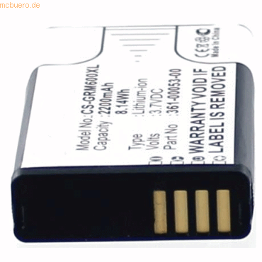 4021499186347 - Akku für Garmin 361-00053-00 Li-Ion 37 Volt 2200 mAh schwarz