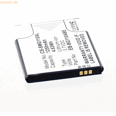 4021499266216 - Akku für Samsung SM-G110H Li-Ion 37 Volt 1250 mAh schwarz