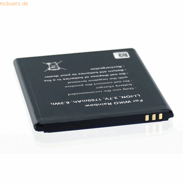 4021499278769 - Akku für Wiko Rainbow Li-Ion 37 Volt 1700 mAh schwarz