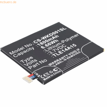 4021499303706 - Akku für Wiko Darkmoon Li-Pol 37 Volt 1800 mAh schwarz 4021499303706 - Akku für Wiko Darkmoon Li-Pol 37 Volt 1800 mAh schwarz