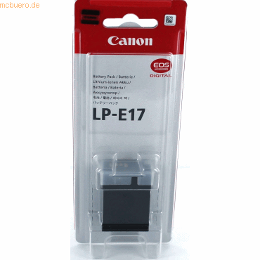 Canon Akku für Canon LP-E17 Li-Ion 7,2 Volt 1040 mAh schwarz
