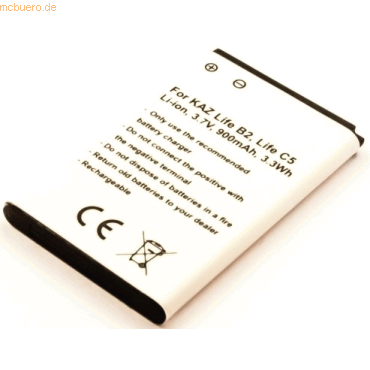 4021499318090 - Akku für Kazam LIFE B2 Li-Ion 37 Volt 900 mAh schwarz 4021499318090 - Akku für Kazam LIFE B2 Li-Ion 37 Volt 900 mAh schwarz