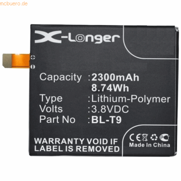 4021499322745 - Akku für LG Electronics Nexus 5 Li-Pol 38 Volt 2300 mAh weiß