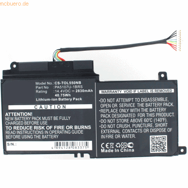 4021499328655 - Akku für Toshiba PA5107U-1BRS Li-Ion 144 Volt 2600 mAh schwarz