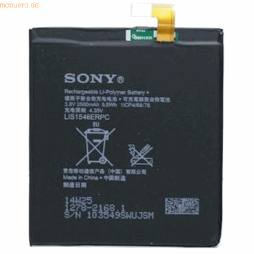 4021499348998 - Akku für Xperia T3 Li-Pol 38 Volt 2500 mAh Schwarz