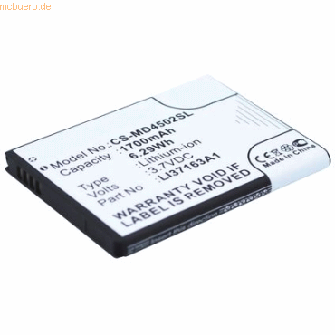 4021499374775 - Akku für Medion LI37163A1 Li-Ion 37 Volt 1700 mAh schwarz