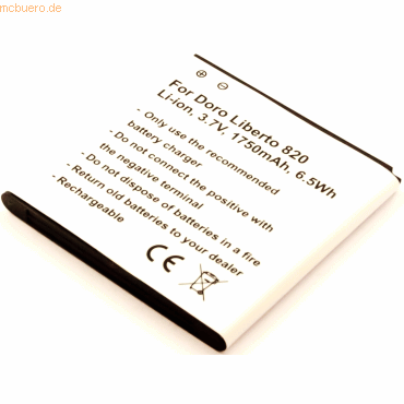 4021499387089 - Akku für Doro DBJ-1900A Li-Ion 37 Volt 1750 mAh schwarz 4021499387089 - Akku für Doro DBJ-1900A Li-Ion 37 Volt 1750 mAh schwarz