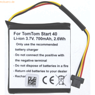 4021499398849 - Akku für Tomtom VF3S Li-Ion 37 Volt 700 mAh schwarz