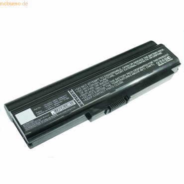 4021499433649 - Akku für Toshiba Equium U300-15 I Li-Ion 108 Volt 6600 mAh schwa