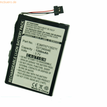 4021499433823 - Akku für Mitac Mio P360 Li-Ion 37 Volt 1350 mAh schwarz 4021499433823 - Akku für Mitac Mio P360 Li-Ion 37 Volt 1350 mAh schwarz