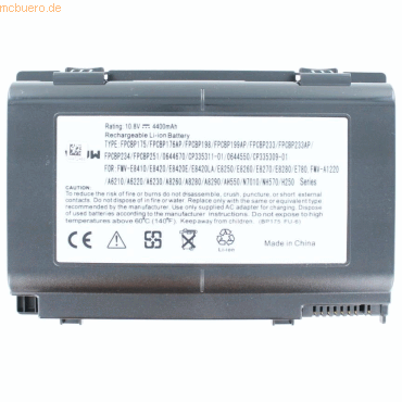 4021499454170 - Akku für Fujitsu-Siemens FPCBP176 Li-Ion 108 Volt 4400 mAh schwa