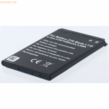 4021499455788 - Akku für Zte LI3814T43P3H634445 Li-Ion 37 Volt 1200 mAh schwarz