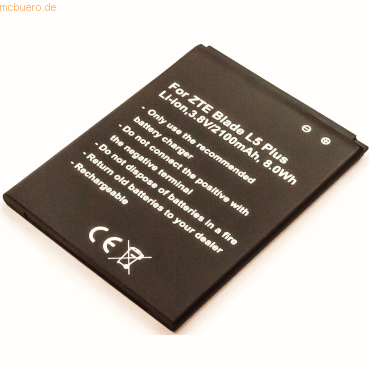 4021499471412 - Akku für Zte Li3821T43P3H745741 Li-Ion 38 Volt 2100 mAh schwarz