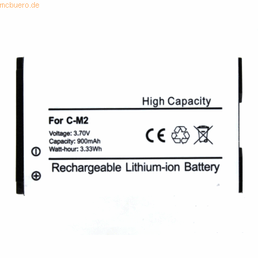 4021499489141 - Akku für Blackberry C-M2 Li-Ion 37 Volt 850 mAh Schwarz