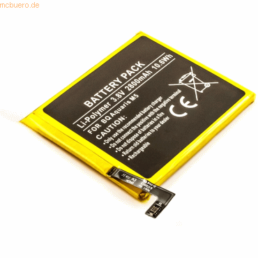 4021499494091 - Akku für Bq Aquaris M5 Li-Pol 38 Volt 2800 mAh Schwarz