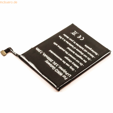 4021499494930 - Akku für Wiko Rainbow Li-Pol 38 Volt 2000 mAh Schwarz