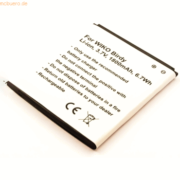 4021499508149 - Akku für Wiko Birdy Li-Ion 38 Volt 1800 mAh Schwarz 4021499508149 - Akku für Wiko Birdy Li-Ion 38 Volt 1800 mAh Schwarz