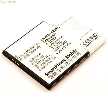 4021499508330 - Akku für Medion Life E4001 Li-Ion 37 Volt 1450 mAh Schwarz