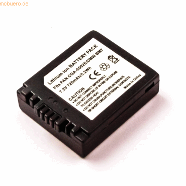 4021499559998 - Akku für Panasonic LUMIX DMC-FZ20 Li-Ion 72 Volt 600 mAh Schwarz