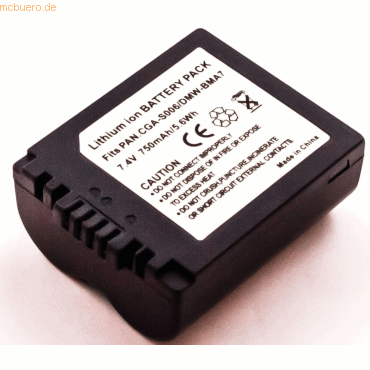 4021499561700 - Akku für Panasonic LUMIX DMC-FZ8EG Li-Ion 72 Volt 750 mAh Schwar 4021499561700 - Akku für Panasonic LUMIX DMC-FZ8EG Li-Ion 72 Volt 750 mAh Schwar