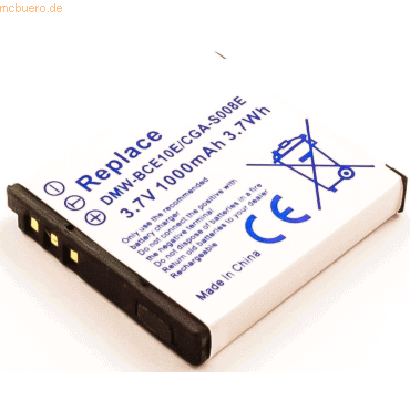 4021499562400 - Akku für Panasonic LUMIX DMC-FS3 Li-Ion 37 Volt 900 mAh Schwarz