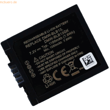 4021499562936 - Akku für Panasonic LUMIX DMC-GH1 Li-Ion 72 Volt 1000 mAh Schwarz