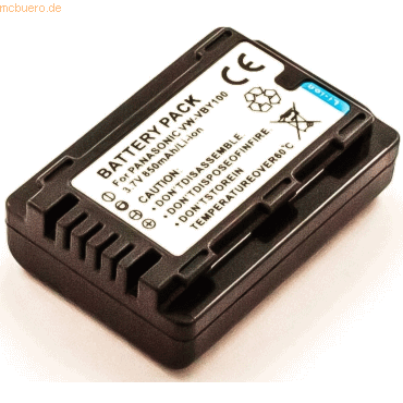 4021499574182 - Akku für Panasonic HC-V201 Li-Ion 37 Volt 850 mAh Schwarz