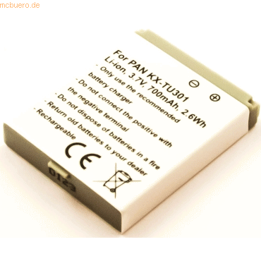 4021499577992 - Akku für Panasonic KX-TU301GME Li-Ion 37 Volt 700 mAh Schwarz 4021499577992 - Akku für Panasonic KX-TU301GME Li-Ion 37 Volt 700 mAh Schwarz