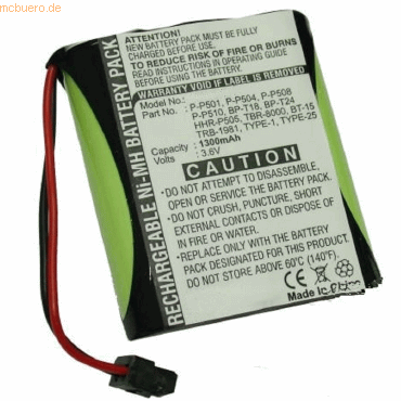 4021499578067 - Akku für Panasonic KX-A36 NiMH 36 Volt 1300 mAh Grün
