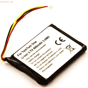 4021499580459 - Akku für Tomtom One Li-Ion 37 Volt 800 mAh Schwarz