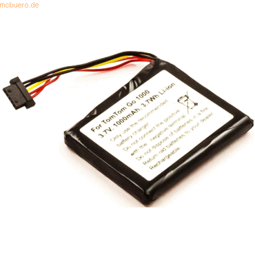 4021499580497 - Akku für Tomtom Go Live 1015 Li-Ion 37 Volt 950 mAh Schwarz